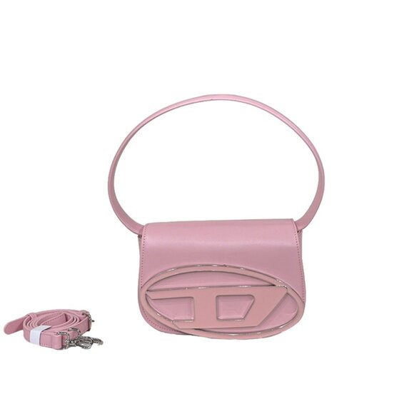 Diesel Pink Simple Brand Logo Shoulder Bag - Picture 1 of 9